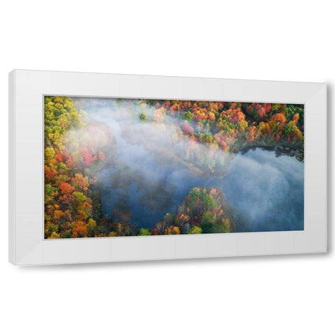 Autumn Symphony I White Modern Wood Framed Art Print by Fan, John