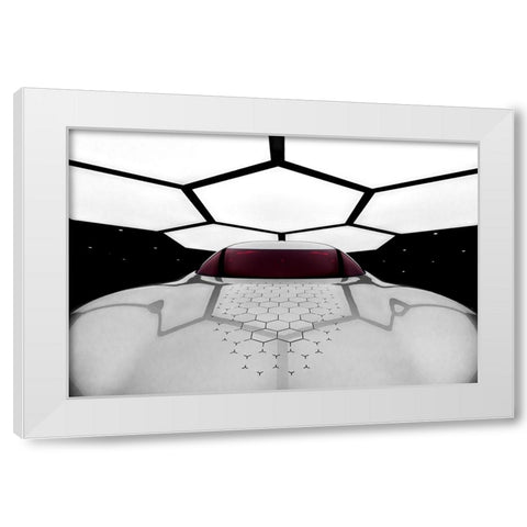 Trezor White Modern Wood Framed Art Print by Barrington, Fred