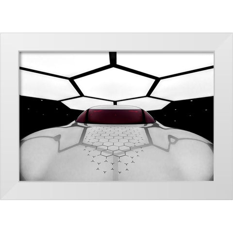 Trezor White Modern Wood Framed Art Print by Barrington, Fred