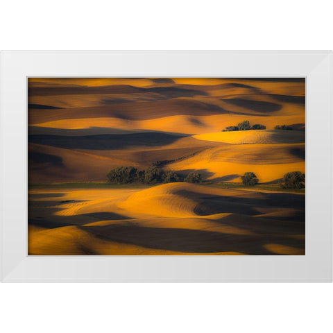 Autumn Of Rolling Hills White Modern Wood Framed Art Print by Kim, Eunice