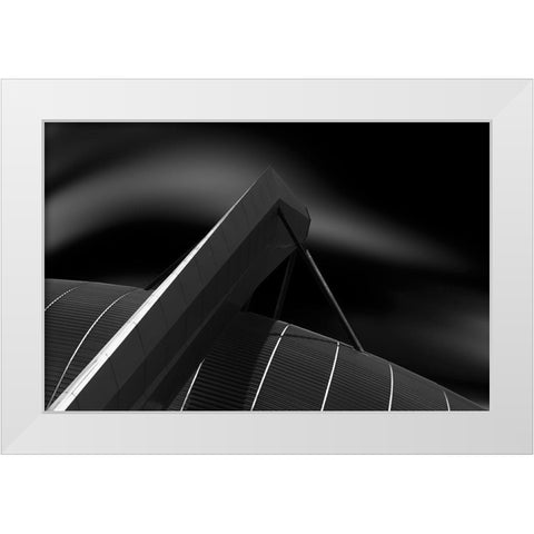 Big Hold White Modern Wood Framed Art Print by Van Son, Greetje