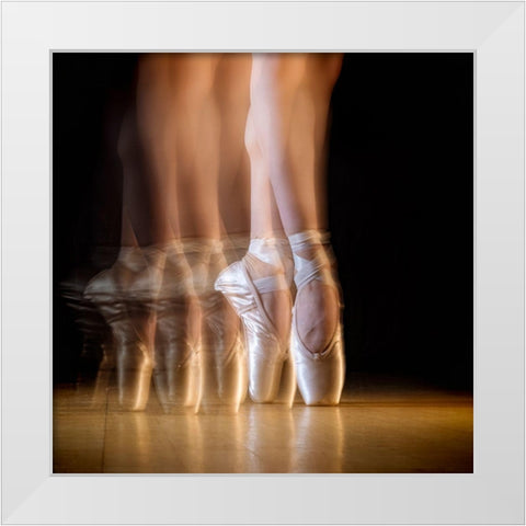 Ballet White Modern Wood Framed Art Print by Ashton-Jones, Howard