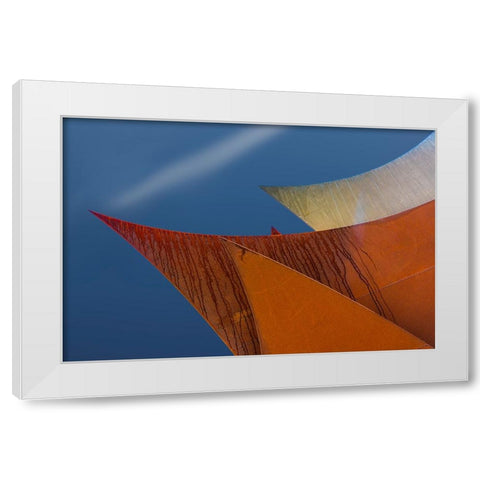 Whimsical Points White Modern Wood Framed Art Print by van Son, Greetje