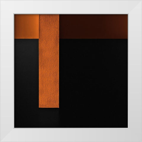 Cross Wall White Modern Wood Framed Art Print by Claes, Gilbert