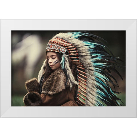 Chief Of My Dreams White Modern Wood Framed Art Print by Rozenzvig, Carmit