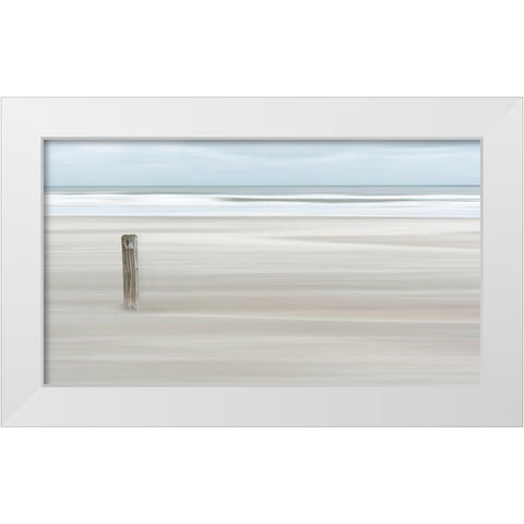Steadvast White Modern Wood Framed Art Print by Van Son, Greetje