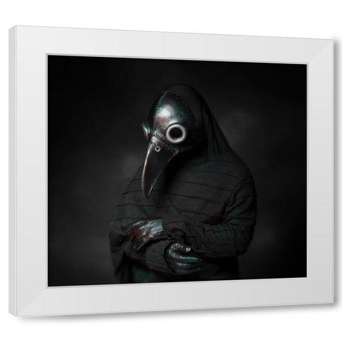 Mr Con White Modern Wood Framed Art Print by Dashtrazmi, Hamze