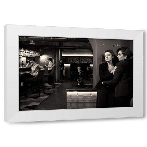 Dissociative Identity Disorder White Modern Wood Framed Art Print by Smirnov, Sergei