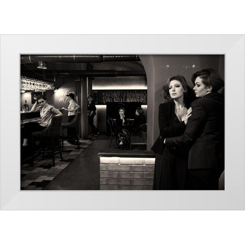 Dissociative Identity Disorder White Modern Wood Framed Art Print by Smirnov, Sergei