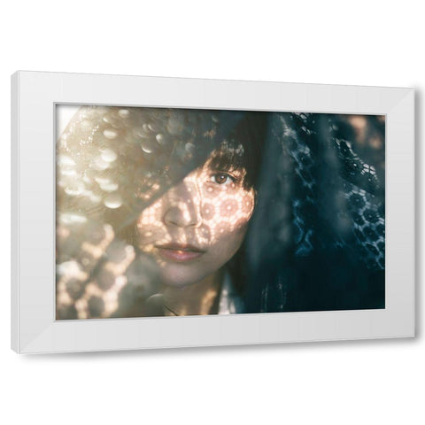 Sanako White Modern Wood Framed Art Print by Kiyota, Daisuke