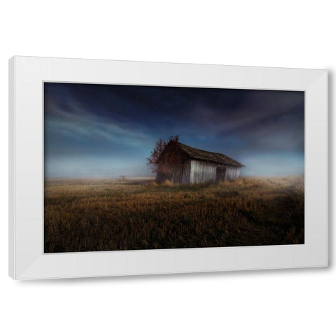 Up To The Stars. White Modern Wood Framed Art Print by Suutari, Mika