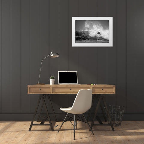 Kanoa Igarashi Full Throttle White Modern Wood Framed Art Print by Verbiest, Eric