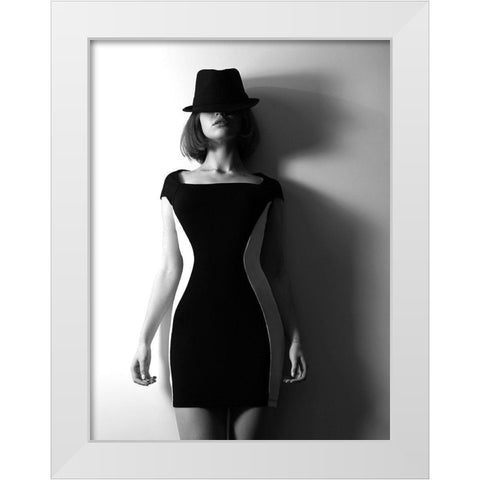 Shades White Modern Wood Framed Art Print by Kostadinov, Bobby