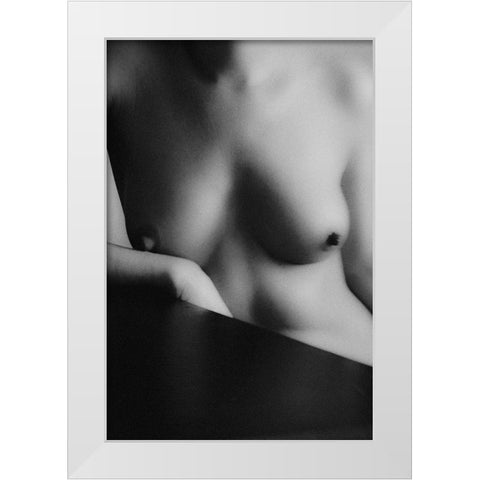 Untitled White Modern Wood Framed Art Print by Bousca, Bogdan