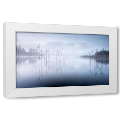 Untitled White Modern Wood Framed Art Print by Ahern, David