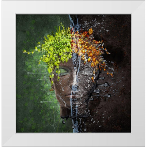 Metomorphosis White Modern Wood Framed Art Print by Simongulashvili, Natalia