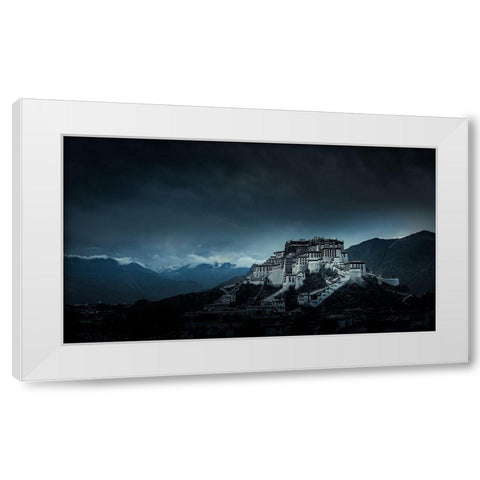 Potala Palacea??A?Maandsup3;Rac?Arla?? White Modern Wood Framed Art Print by Qiye