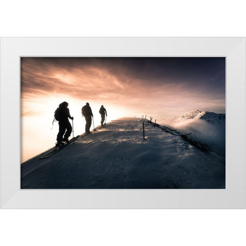 Blessed Moments White Modern Wood Framed Art Print by Bertoncelj, Sandi