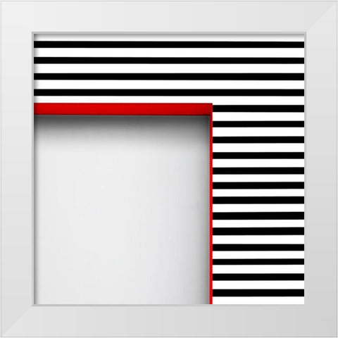 Dalton Wall White Modern Wood Framed Art Print by Claes, Gilbert