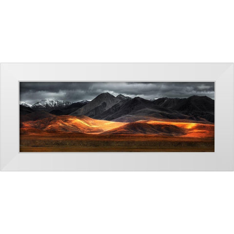 Pano White Modern Wood Framed Art Print by Selions