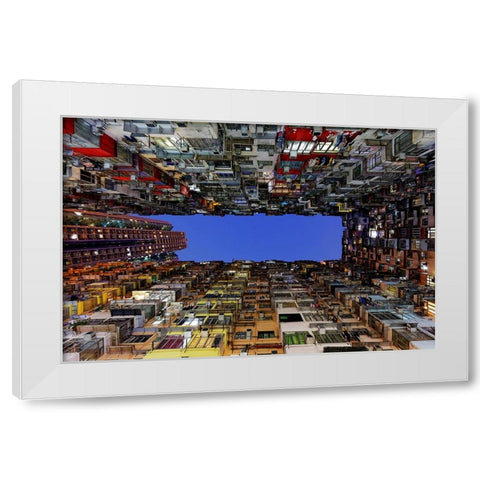 Montane Mansion White Modern Wood Framed Art Print by Fleckenstein, Martin