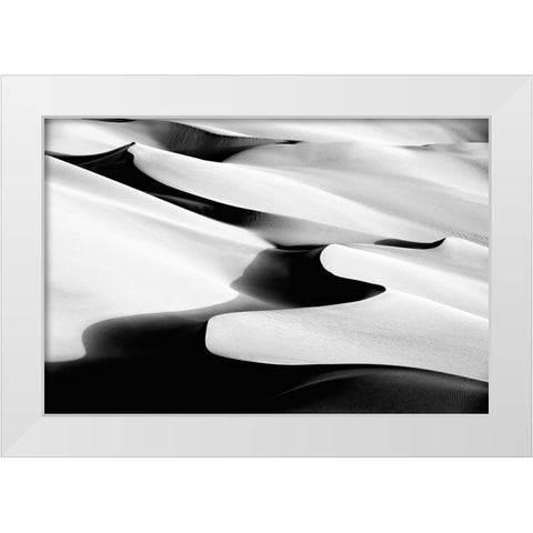Dance White Modern Wood Framed Art Print by Momeni, Mohammadreza