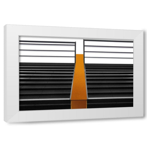 Golden Bar White Modern Wood Framed Art Print by Claes, Gilbert