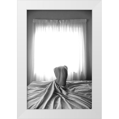 From Home To Heaven White Modern Wood Framed Art Print by Mohammad