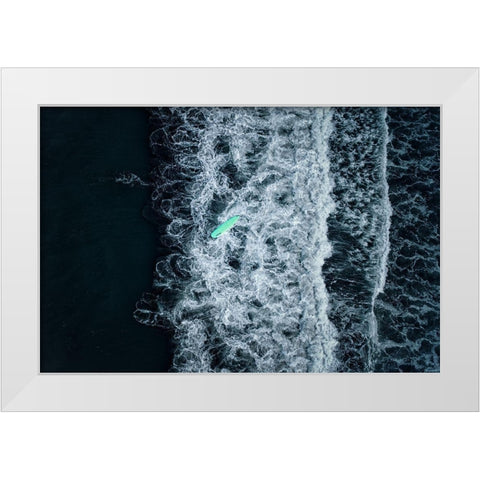 Wipeout White Modern Wood Framed Art Print by Sakai, Takane