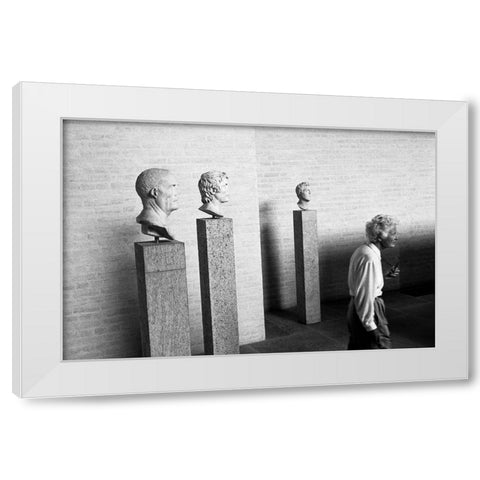 Philosophical Perspective-From The Series Qkunstbetrachtungq White Modern Wood Framed Art Print by Matthes, Dieter