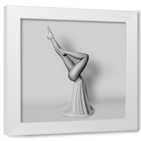 Yogin White Modern Wood Framed Art Print by Paule, Tomas
