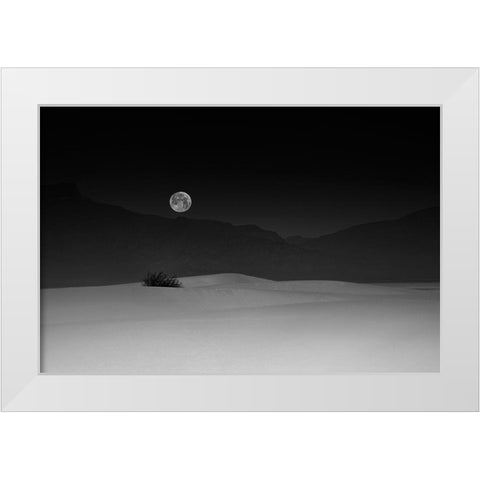 Full Moon Over White Sands White Modern Wood Framed Art Print by Jacobs, Lydia