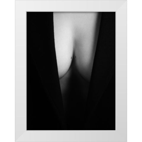 Minimalism White Modern Wood Framed Art Print by Kostadinov, Bobby