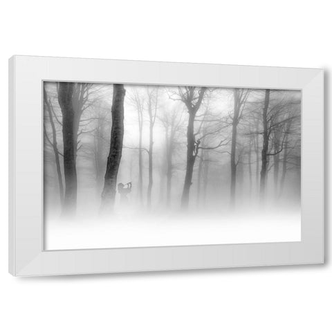 Dryad White Modern Wood Framed Art Print by Nisan Kandilcioglu, Ummu