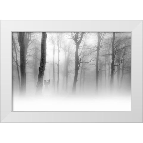 Dryad White Modern Wood Framed Art Print by Nisan Kandilcioglu, Ummu