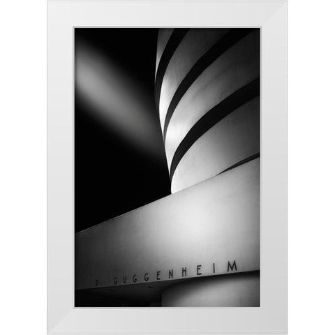 The Guggenheim Museum White Modern Wood Framed Art Print by Ruiz Dueso, Jorge