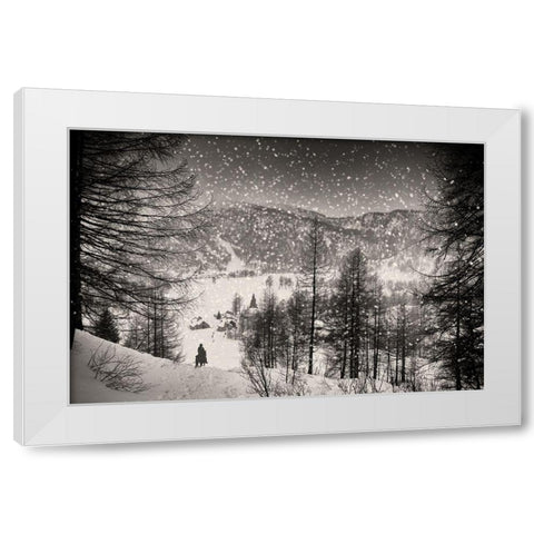 Finally At Home White Modern Wood Framed Art Print by Guarino, Vito