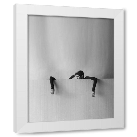 Mind Hands Movement White Modern Wood Framed Art Print by Hardibudi