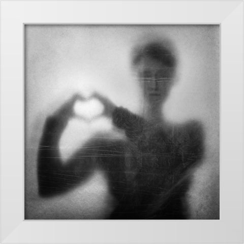 Heart Over Head White Modern Wood Framed Art Print by Schleicher-Schwarz, Roswitha