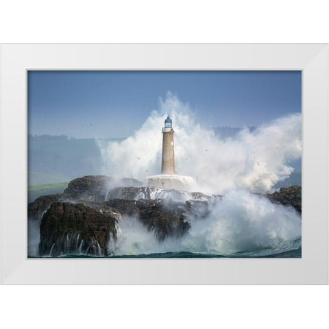 Wild Sea. White Modern Wood Framed Art Print by Saavedra Ruiz, Sergio