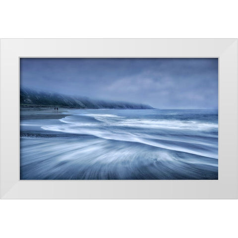 Mists In The Sea White Modern Wood Framed Art Print by Osuna, Fran