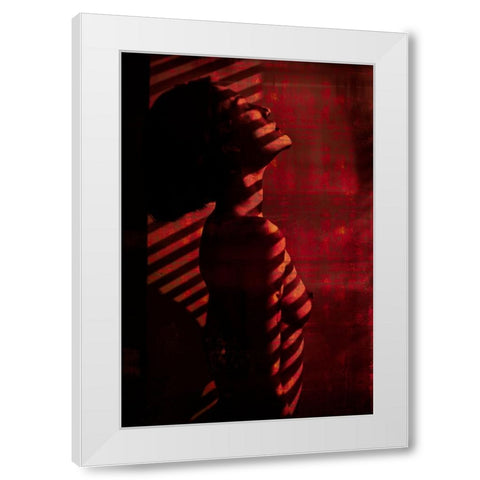 Shadow Over Me White Modern Wood Framed Art Print by Chai Telan, Thanakorn