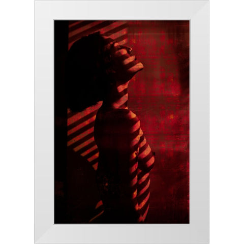 Shadow Over Me White Modern Wood Framed Art Print by Chai Telan, Thanakorn