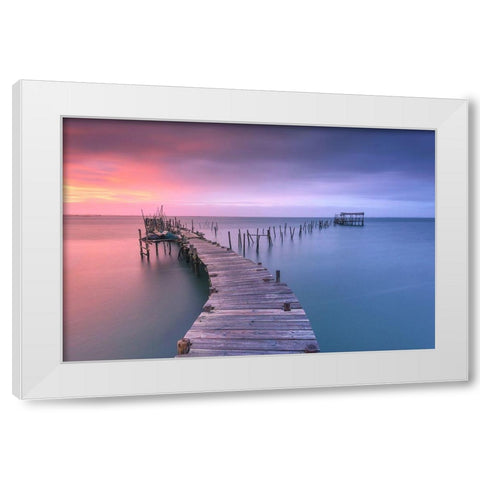 Carrasqueira White Modern Wood Framed Art Print by Carrillo Lopez, Antonio