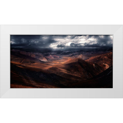The Highland Of The Holy Light White Modern Wood Framed Art Print by Selions