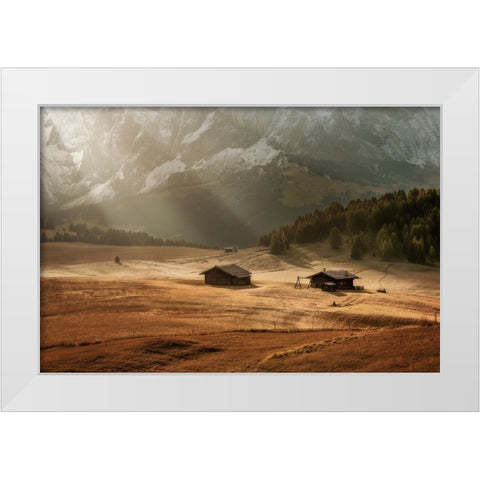 In The Light White Modern Wood Framed Art Print by Kuric EP, Marian