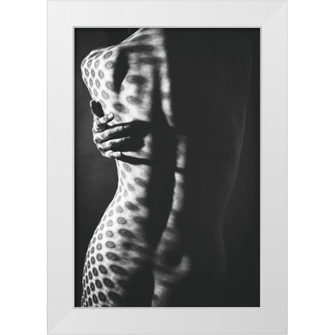 Shadow White Modern Wood Framed Art Print by Kiyota, Daisuke