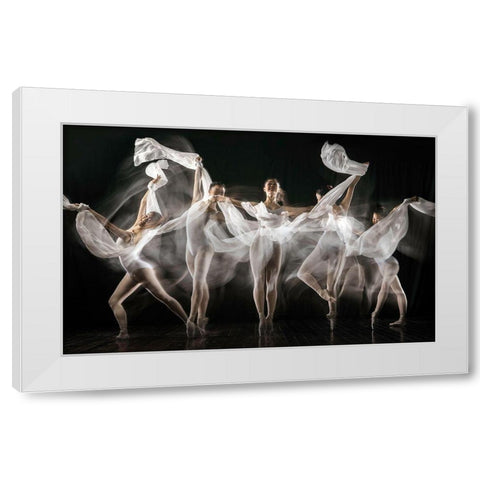 Ballerina Story White Modern Wood Framed Art Print by Suherman, Martha