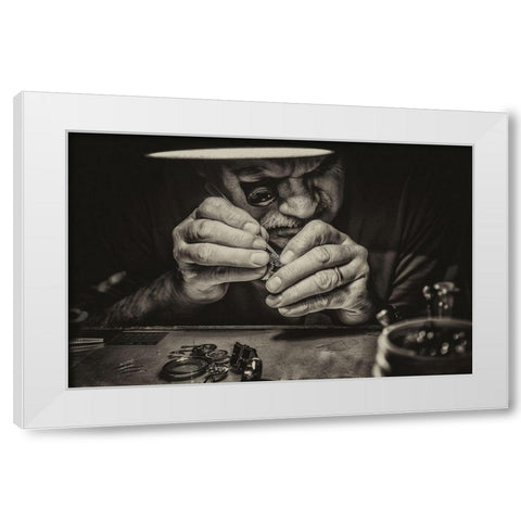 The Perfectionist White Modern Wood Framed Art Print by Cantemir, Mandru