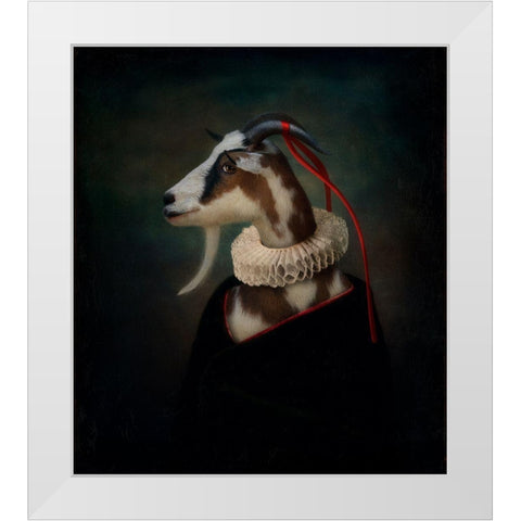 ***** White Modern Wood Framed Art Print by Melik-Nubarova, Svetlana